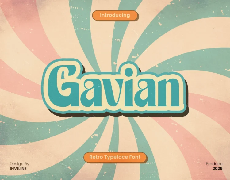 Gavian - Retro Typeface Font
