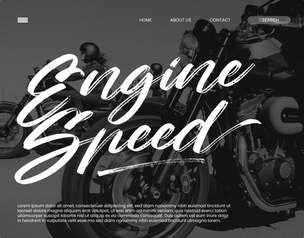 alt="Brush Script Font for elegant design"