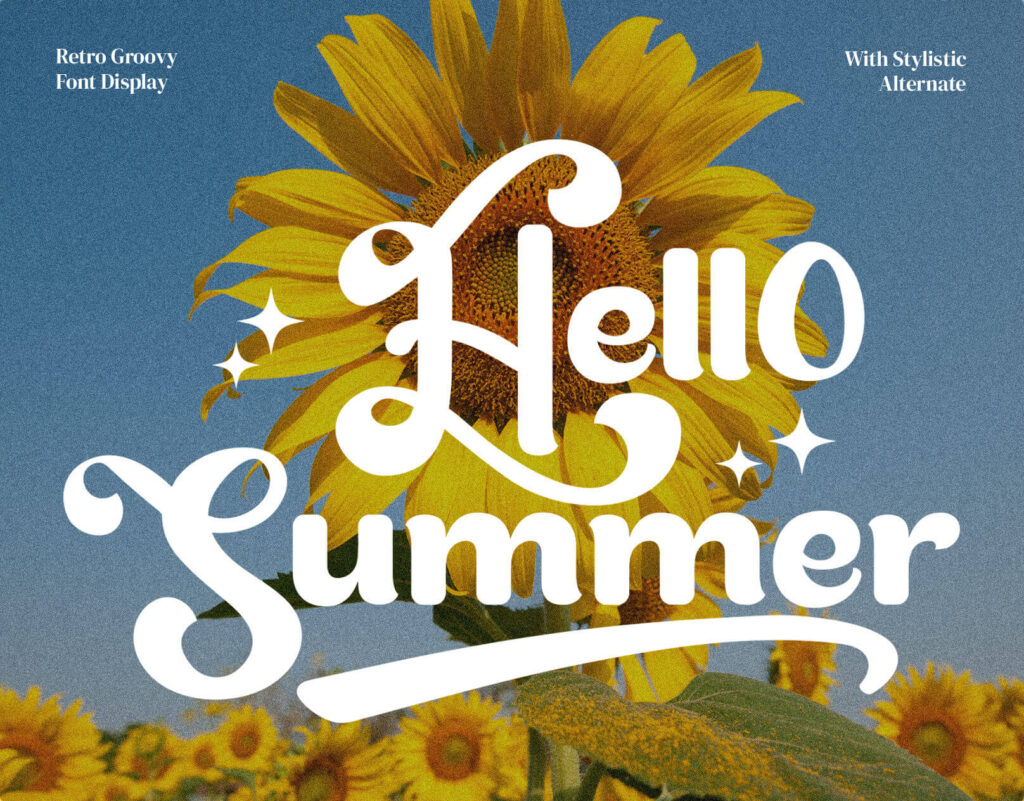 Alt" colorful retro groovy letter styles