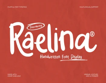 Raelina - Handwritten Font Display