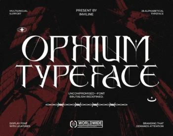 Ophium - Modern Gothic Font