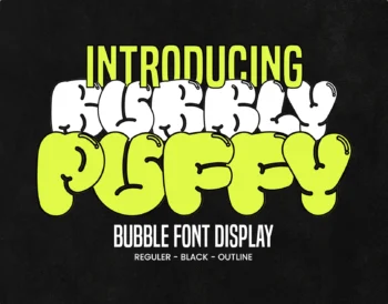 Bubbly Puffy - Bubble Font Display