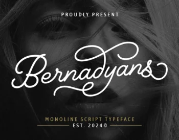 Bernadyans - Monoline Script Font
