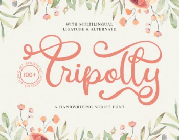 Tripolly - Handwriting Script Font