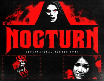 Nocturn - Display Grunge Font