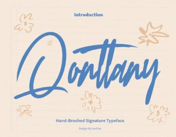Qonttany - Brushed Signature Font