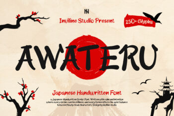 Awateru - Japanese Handwritten Font