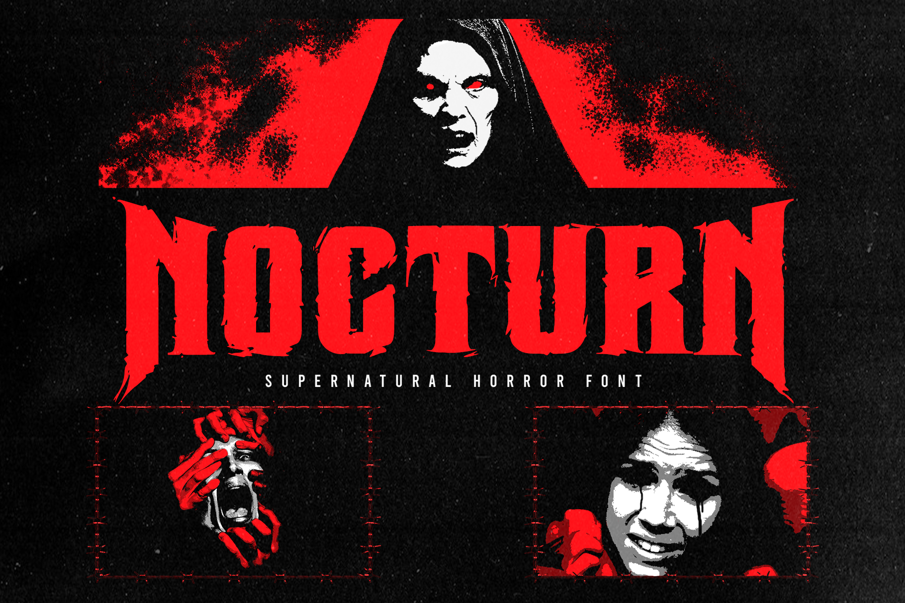 Nocturn - Display Grunge Font