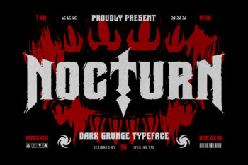 Nocturn - Display Grunge Font