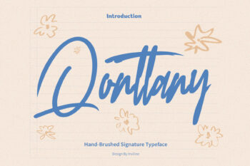 Qonttany - Brushed Signature Font