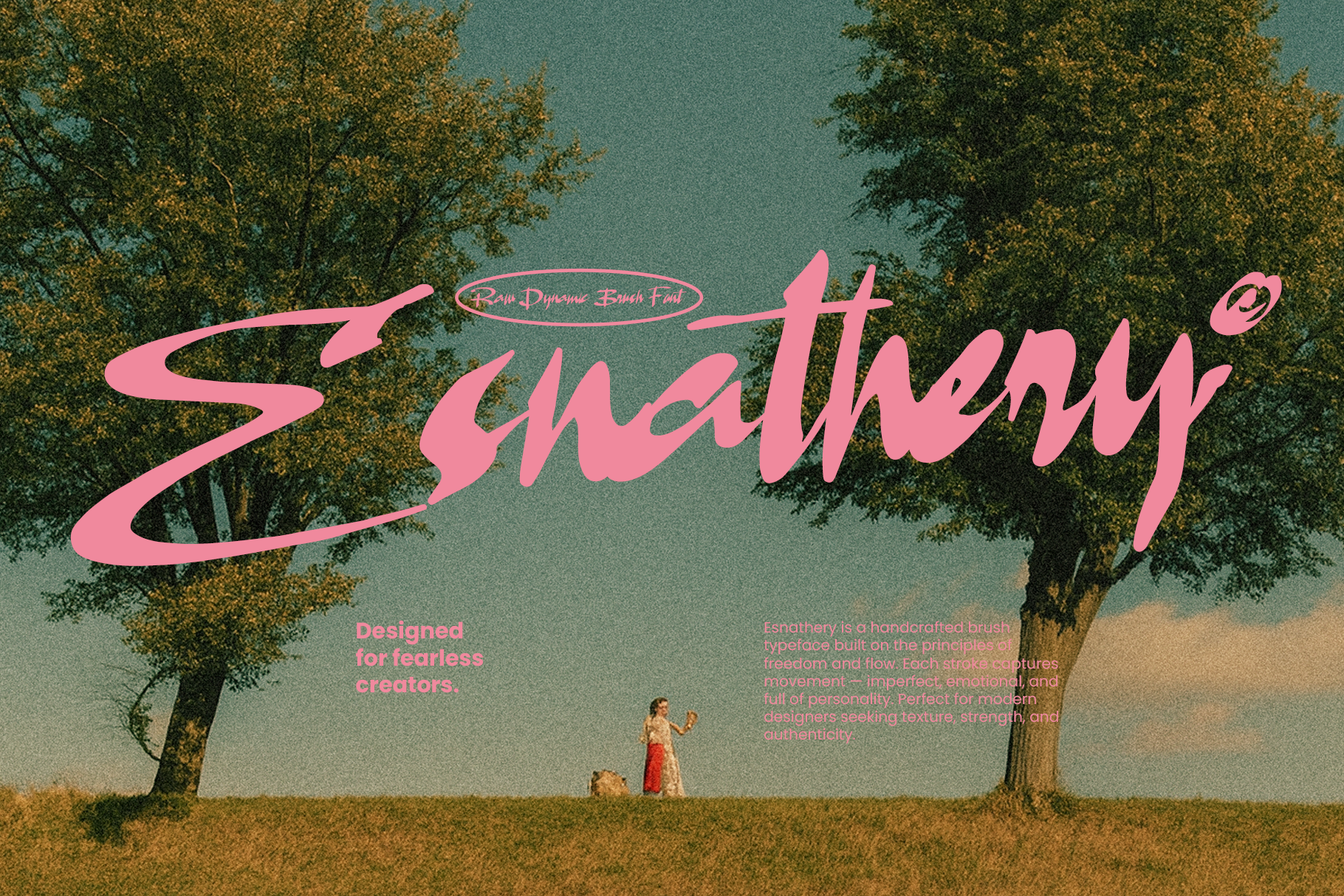 Esnathery - Raw Dynamic Brush Font