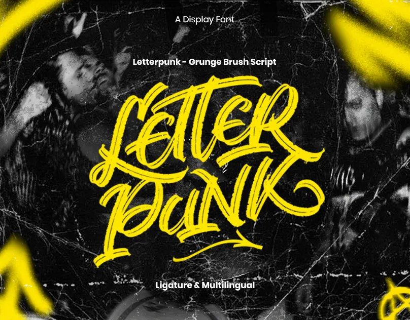Letterpunk - Grunge Brush Font