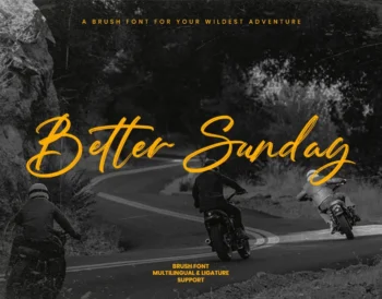 Better Sunday - Brush Script Font