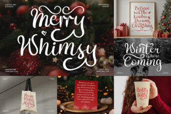 Merry Whimsy Handwriting Christmas Font