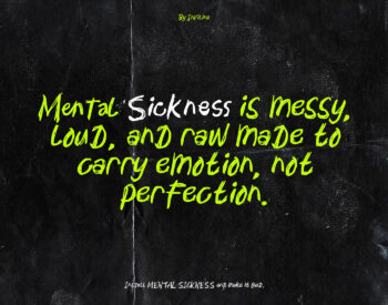 Mental Sickness raw handwritten font used for bold editorial typography and urban street poster layout