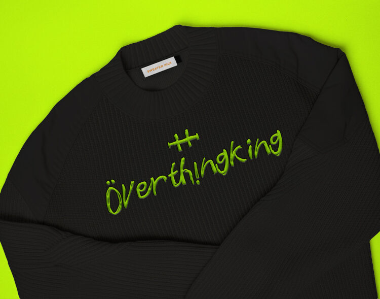 Mental Sickness handwritten graffiti font applied on streetwear apparel design with bold urban typography