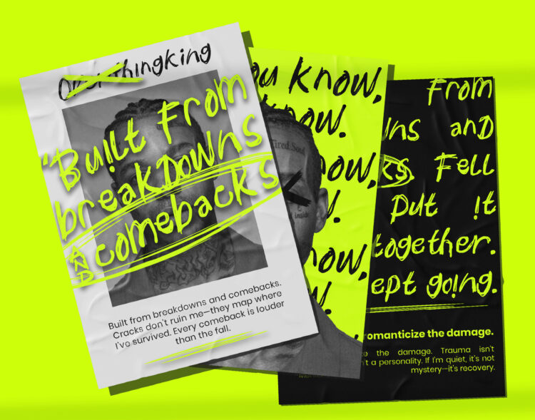 Mental Sickness handwritten graffiti font poster collection featuring expressive street style typography