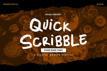 Quick Scribble - Food Base Font