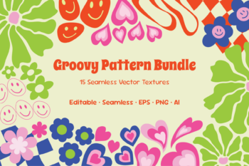 Groovy Seamless Pattern Vector Set | FREE