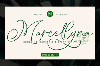 Marcellyna - Monoline Signature Script Font