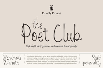 Poet Club - Warm Marker Script
