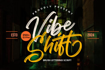 Vibe Shift - Textured Brush Script