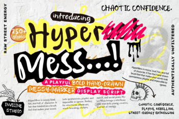 HyperMess - Script Display Font