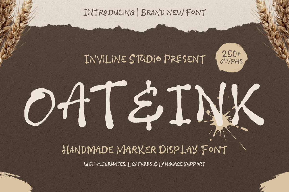 Oat & Ink - Marker Display Font