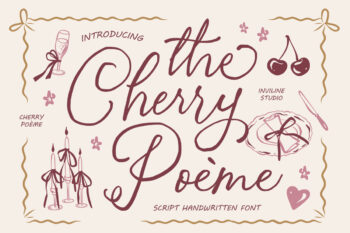 Cherry Poème - Handwritten Script Font