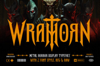 Wrathorn – Metal Horror Display Font