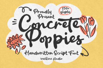 Concrete Poppies - Organic Script Font